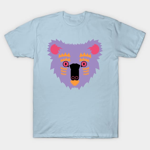 Koala Bear Face, purple T-Shirt by AnimalMagic